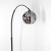 Ripoll Stehleuchte Glas 25 cm Schwarz, 1-flammig