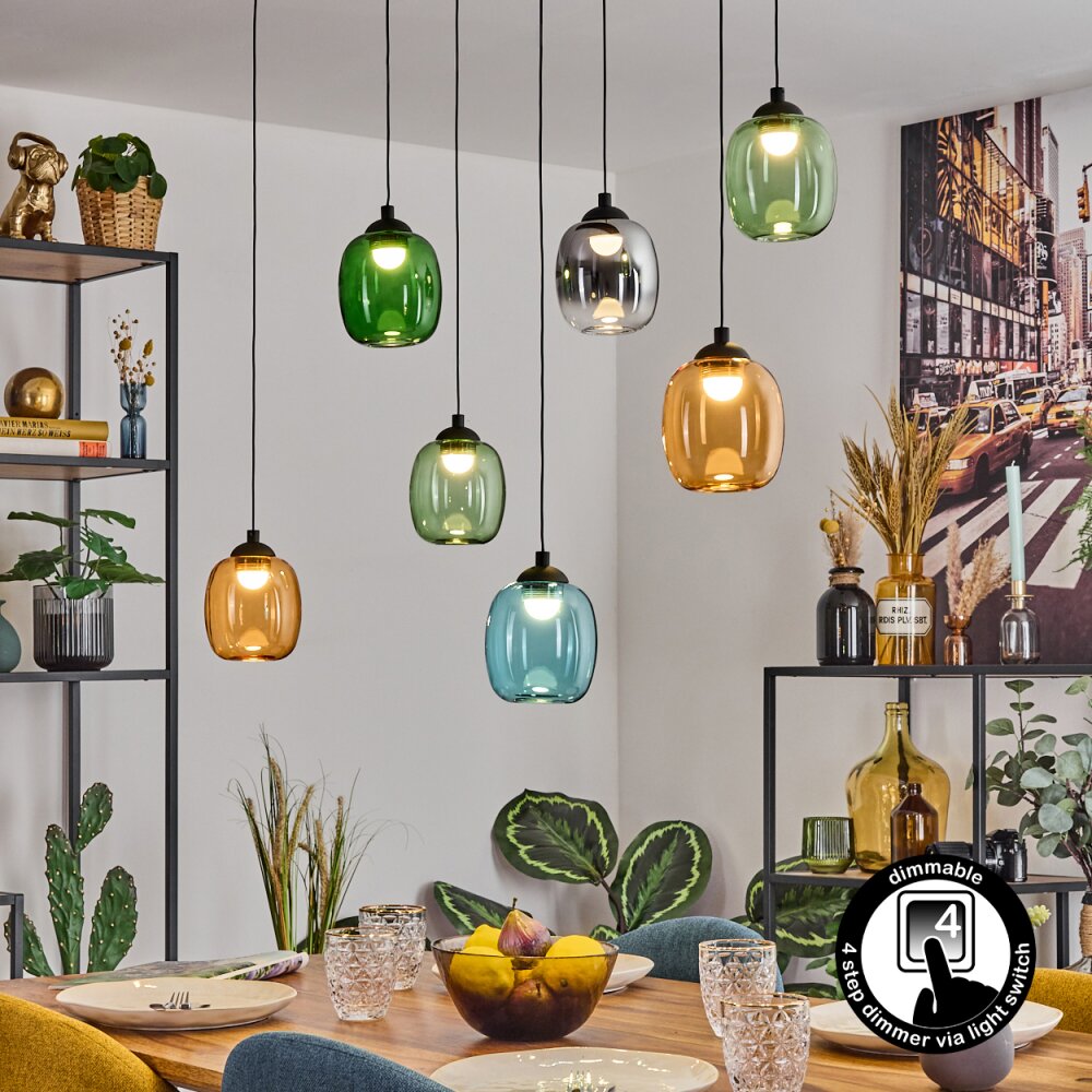 Moyrourkan Hängeleuchte LED Blau, Grün, Klar, Orange, Rauchfarben, 1-flammig main product photo
