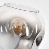 Ripoll Stehleuchte Glas 15 cm Chrom, Klar, Rauchfarben, 3-flammig