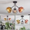 Ripoll Deckenleuchte Glas 15 cm Gold, Klar, Kupferfarben, Rauchfarben, 3-flammig