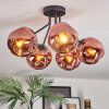 Ripoll Deckenleuchte Glas 15 cm Kupferfarben, 5-flammig