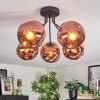 Ripoll Deckenleuchte Glas 15 cm Kupferfarben, 5-flammig