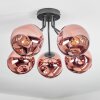 Ripoll Deckenleuchte Glas 15 cm Kupferfarben, 5-flammig