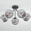 Ripoll Deckenleuchte Glas 15 cm Rauchfarben, 5-flammig