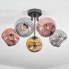 Ripoll Deckenleuchte Glas 15 cm Chrom, Gold, Kupferfarben, Rauchfarben, 5-flammig