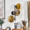 Koyoto Wandleuchte Glas 15 cm Gold, Klar, 3-flammig
