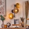 Koyoto Wandleuchte Glas 15 cm Gold, Klar, 3-flammig