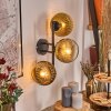 Koyoto Wandleuchte Glas 15 cm Gold, Klar, 3-flammig