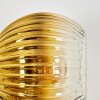 Koyoto Wandleuchte Glas 15 cm Gold, Klar, 3-flammig