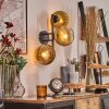 Koyoto Wandleuchte Glas 15 cm Gold, Klar, 3-flammig