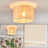 Bassagoda Deckenleuchte Glas 35 cm beige, Weiß, 1-flammig