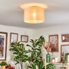 Bassagoda Deckenleuchte Glas 35 cm beige, Weiß, 1-flammig