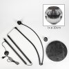 Ripoll Stehleuchte Glas 20 cm Schwarz, 1-flammig
