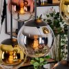 Gastor Hängeleuchte Glas 20 cm Chrom, Gold, Klar, Kupferfarben, Rauchfarben, 6-flammig