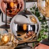 Gastor Hängeleuchte Glas 25 cm Bernsteinfarben, Chrom, Kupferfarben, Rauchfarben, 6-flammig