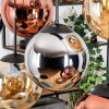 Gastor Hängeleuchte Glas 25 cm Bernsteinfarben, Chrom, Kupferfarben, Rauchfarben, 6-flammig