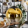 Gastor Hängeleuchte Glas 25 cm Bernsteinfarben, Gold, Klar, Rauchfarben, 6-flammig