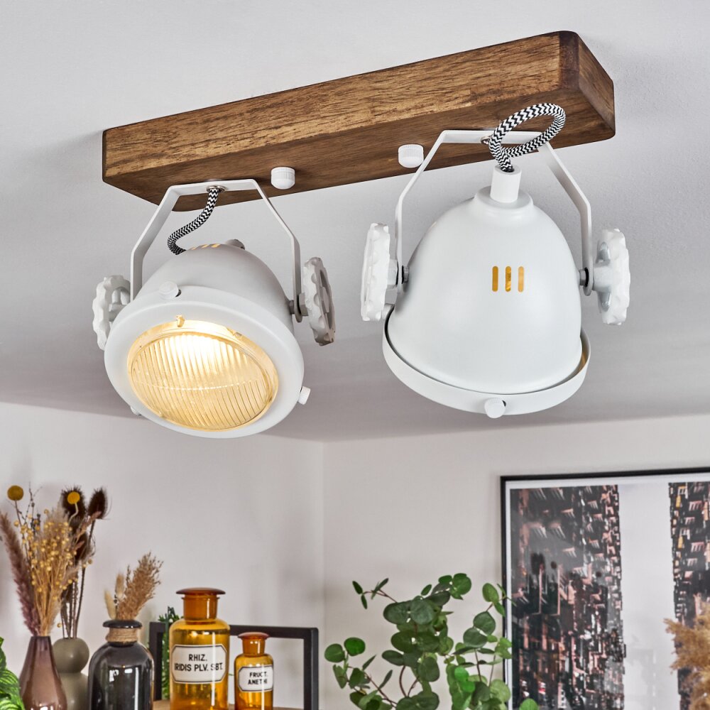 Herford Deckenleuchte Holz dunkel, 2-flammig main product photo