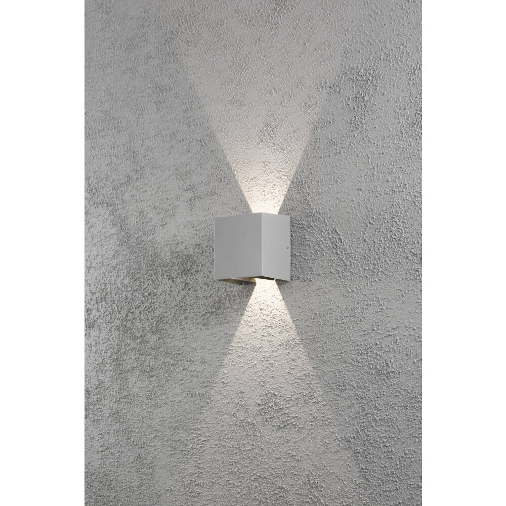 Konstsmide Cremona Wandleuchte LED Grau, 2-flammig main product photo