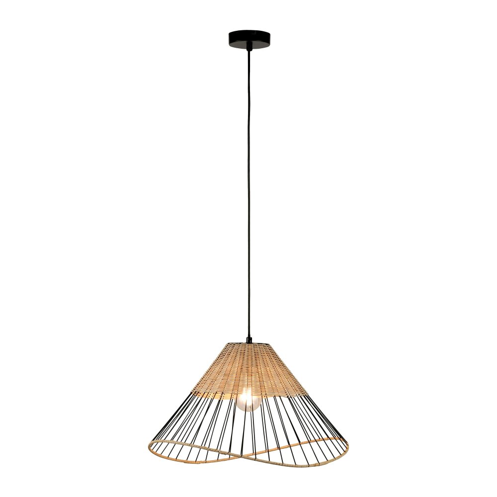 Leuchten Direkt REED Pendelleuchte Holz hell, 1-flammig main product photo