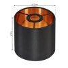 Alsen Lampenschirm 12 cm Kupferfarben, Schwarz