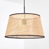 Ramila Hängeleuchte 45 cm Naturfarben, Schwarz, 1-flammig