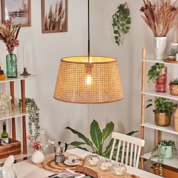 Barcos Hängeleuchte 45 cm Braun, Naturfarben, 1-flammig