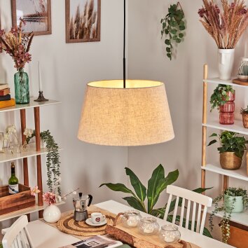 Bassagoda Hängeleuchte 45 cm beige, Weiß, 1-flammig