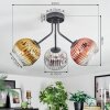 Koyoto Deckenleuchte Glas 15 cm Chrom, Gold, Klar, Kupferfarben, Rauchfarben, 3-flammig