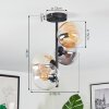 Gastor Deckenleuchte Glas 15 cm Bernsteinfarben, Klar, Rauchfarben, 4-flammig