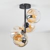 Ripoll Deckenleuchte Glas 15 cm Bernsteinfarben, Klar, 4-flammig