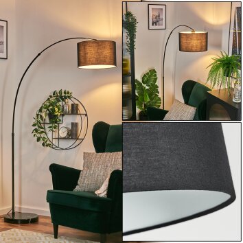 Bassagoda Stehleuchte 35 cm Chrom, Schwarz, 1-flammig