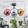 Ripoll Deckenleuchte Glas 15 cm Blau, Gold, Kupferfarben, 3-flammig