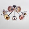 Koyoto Deckenleuchte Glas 15 cm Chrom, Gold, Klar, Kupferfarben, Rauchfarben, 7-flammig