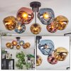 Ripoll Deckenleuchte Glas 15 cm Blau, Gold, Kupferfarben, 7-flammig