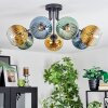 Koyoto Deckenleuchte Glas 15 cm Blau, Gold, Grün, Klar, 7-flammig