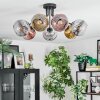 Ripoll Deckenleuchte Glas 15 cm Chrom, Gold, Klar, Kupferfarben, Rauchfarben, 7-flammig