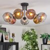 Ripoll Deckenleuchte Glas 15 cm Chrom, Gold, Klar, Kupferfarben, Rauchfarben, 7-flammig