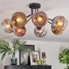 Ripoll Deckenleuchte Glas 15 cm Chrom, Gold, Klar, Kupferfarben, Rauchfarben, 7-flammig