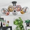 Ripoll Deckenleuchte Glas 15 cm Chrom, Gold, Klar, Kupferfarben, Rauchfarben, 7-flammig
