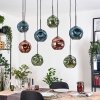 Ripoll Hängeleuchte Glas 20 cm Naturfarben, Schwarz, 8-flammig