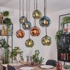 Ripoll Hängeleuchte Glas 20 cm Naturfarben, Schwarz, 8-flammig