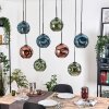 Ripoll Hängeleuchte Glas 20 cm Naturfarben, Schwarz, 8-flammig