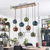 Ripoll Hängeleuchte Glas 20 cm Naturfarben, Schwarz, 8-flammig