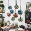 Ripoll Hängeleuchte Glas 20 cm Naturfarben, Schwarz, 8-flammig