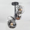 Ripoll Deckenleuchte Glas 15 cm Chrom, Klar, Rauchfarben, 4-flammig