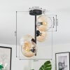 Koyoto Deckenleuchte Glas 15 cm Bernsteinfarben, Klar, 4-flammig