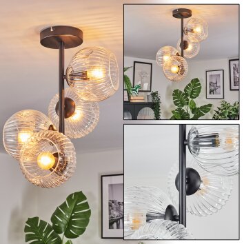 Ripoll Deckenleuchte Glas 15 cm Klar, 4-flammig