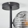 Ripoll Deckenleuchte Glas 15 cm Chrom, Klar, Rauchfarben, 4-flammig