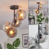 Ripoll Deckenleuchte Glas 15 cm Klar, Rauchfarben, 4-flammig